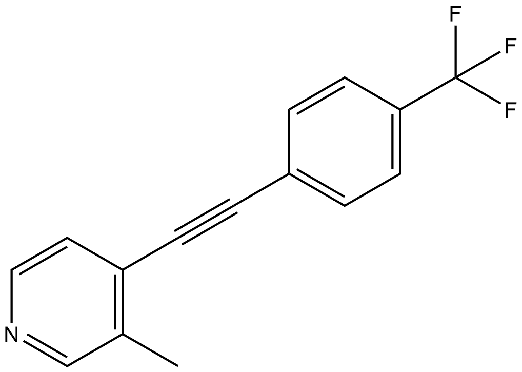 3-Methyl-4-[2-[4-(trifluoromethyl)phenyl]ethynyl]pyridine Structure