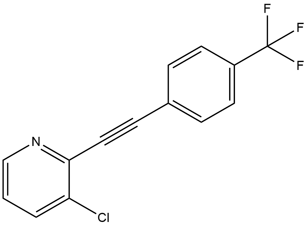 3-Chloro-2-[2-[4-(trifluoromethyl)phenyl]ethynyl]pyridine Structure