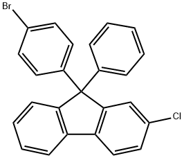 9H-Fluorene, 9-(4-bromophenyl)-2-chloro-9-phenyl- Structure