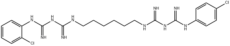 2,4,11,13-Tetraazatetradecanediimidamide, N1-(2-chlorophenyl)-N14-(4-chlorophenyl)-3,12-diimino- Structure