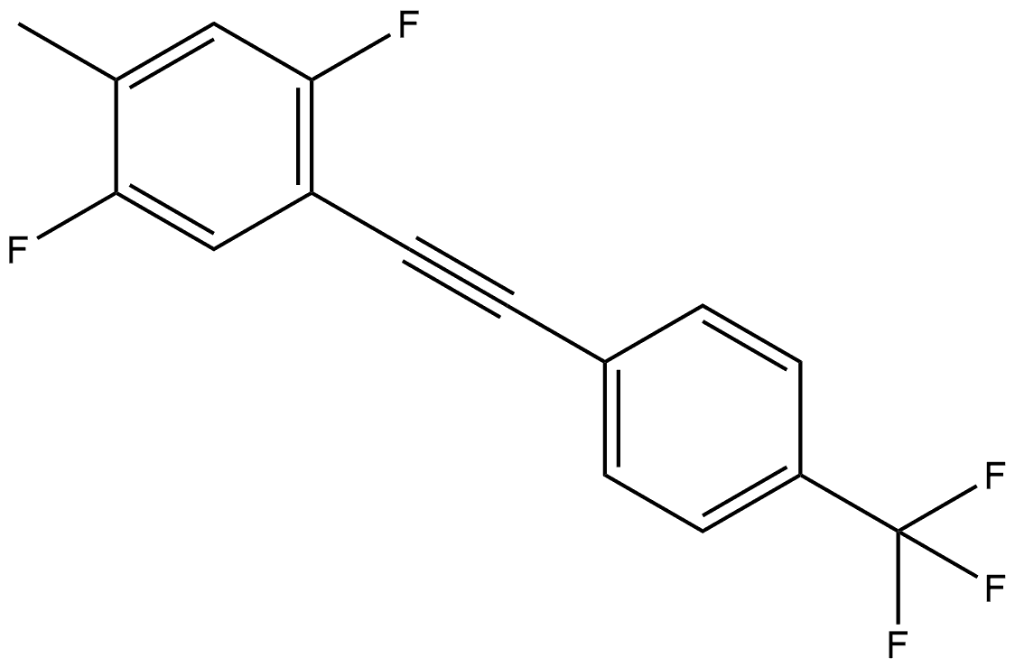 1,4-Difluoro-2-methyl-5-[2-[4-(trifluoromethyl)phenyl]ethynyl]benzene Structure