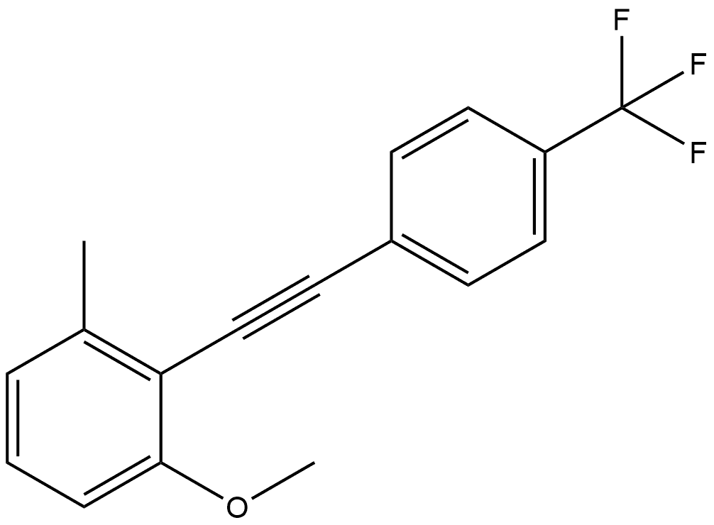 1-Methoxy-3-methyl-2-[2-[4-(trifluoromethyl)phenyl]ethynyl]benzene Structure