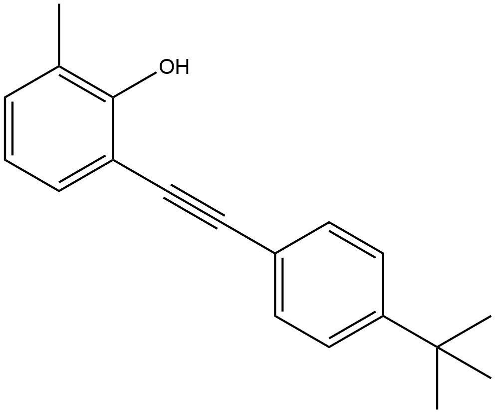 2-[2-[4-(1,1-Dimethylethyl)phenyl]ethynyl]-6-methylphenol Structure