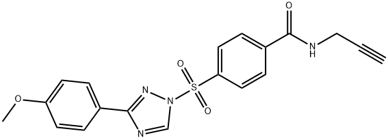 Benzamide, 4-[[3-(4-methoxyphenyl)-1H-1,2,4-triazol-1-yl]sulfonyl]-N-2-propyn-1-yl- Structure