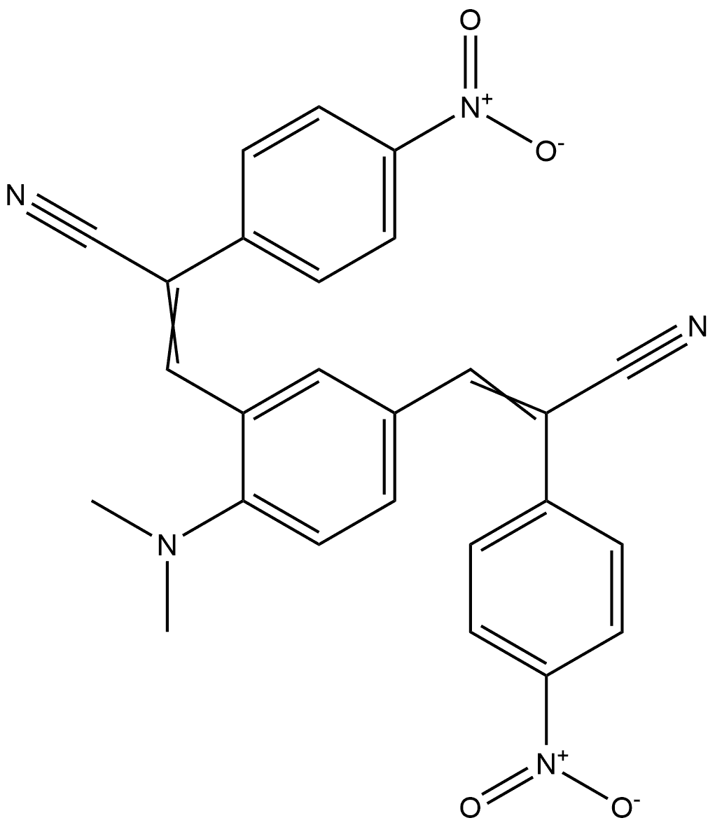 3,3'-(4-(dimethylamino)-1,3-phenylene)bis(2-(4-nitrophenyl)acrylonitrile) Structure