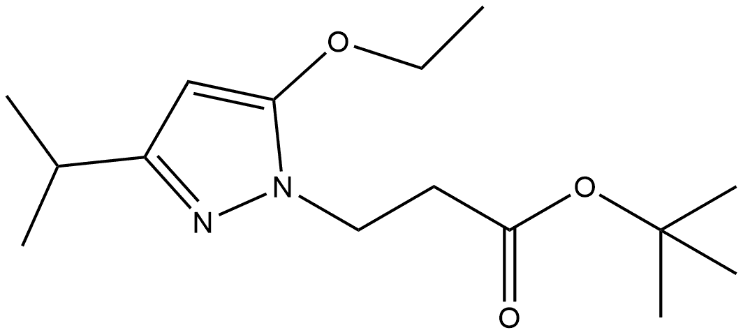 tert-butyl 3-[5-ethoxy-3-(propan-2-yl)-1H-pyrazol-1-yl]propanoate Structure