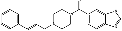 Methanone, 1H-benzimidazol-6-yl[4-[(2E)-3-phenyl-2-propen-1-yl]-1-piperazinyl]- 구조식 이미지