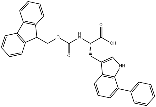 L-Tryptophan, N-[(9H-fluoren-9-ylmethoxy)carbonyl]-7-phenyl- Structure