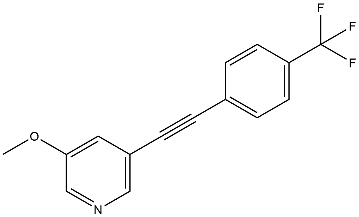 3-Methoxy-5-[2-[4-(trifluoromethyl)phenyl]ethynyl]pyridine Structure