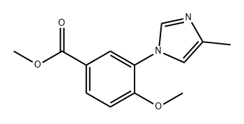 Benzoic acid, 4-methoxy-3-(4-methyl-1H-imidazol-1-yl)-, methyl ester Structure