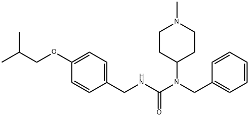 Urea, N-(1-methyl-4-piperidinyl)-N'-[[4-(2-methylpropoxy)phenyl]methyl]-N-(phenylmethyl)- Structure