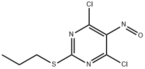 Pyrimidine, 4,6-dichloro-5-nitroso-2-(propylthio)- 구조식 이미지