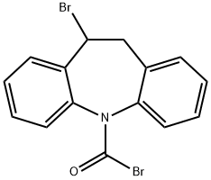 5H-Dibenz[b,f]azepine-5-carbonyl bromide, 10-bromo-10,11-dihydro- Structure