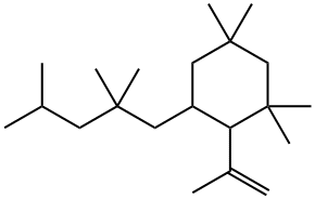 Cyclohexane, 1,1,5,5-tetramethyl-2-(1-methylethenyl)-3-(2,2,4-trimethylpentyl)- Structure