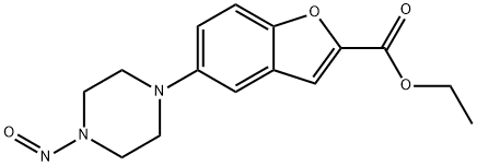 Ethyl 5-(4-nitroso-1-piperazinyl)-2-benzofurancarboxylate Structure