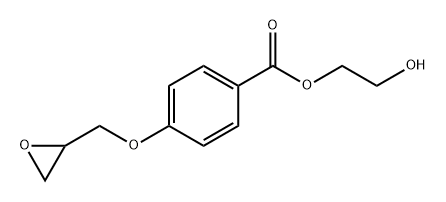 Benzoic acid, 4-(2-oxiranylmethoxy)-, 2-hydroxyethyl ester Structure