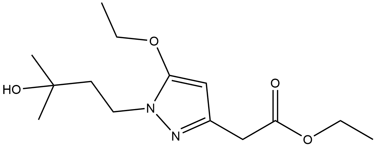 ethyl 2-[5-ethoxy-1-(3-hydroxy-3-methylbutyl)-1H-pyrazol-3-yl]acetate Structure