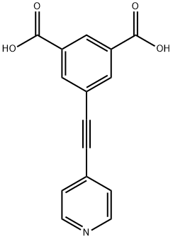 1,3-Benzenedicarboxylic acid, 5-[2-(4-pyridinyl)ethynyl]- Structure