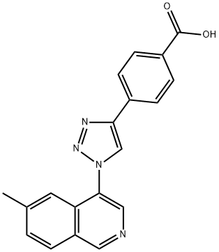 Benzoic acid, 4-[1-(6-methyl-4-isoquinolinyl)-1H-1,2,3-triazol-4-yl]- Structure