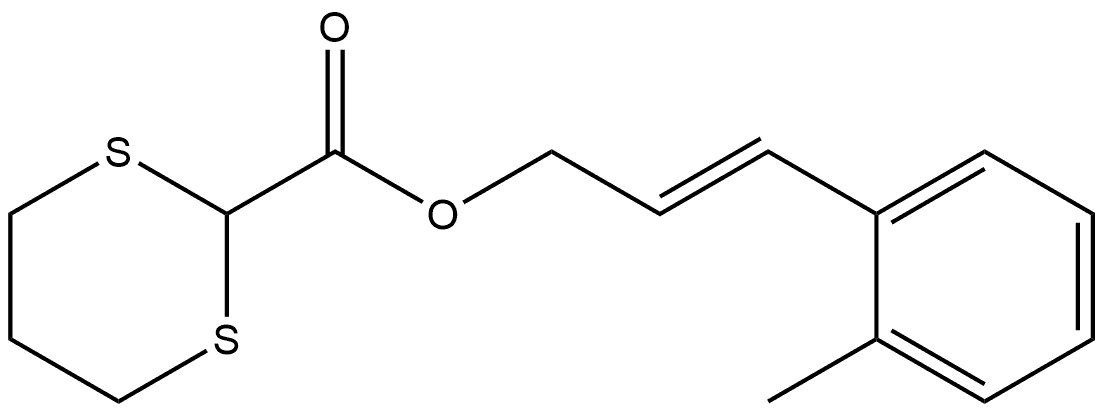 (2E)-3-(2-Methylphenyl)-allyl 1,3-dithiane-2-carboxylate 구조식 이미지