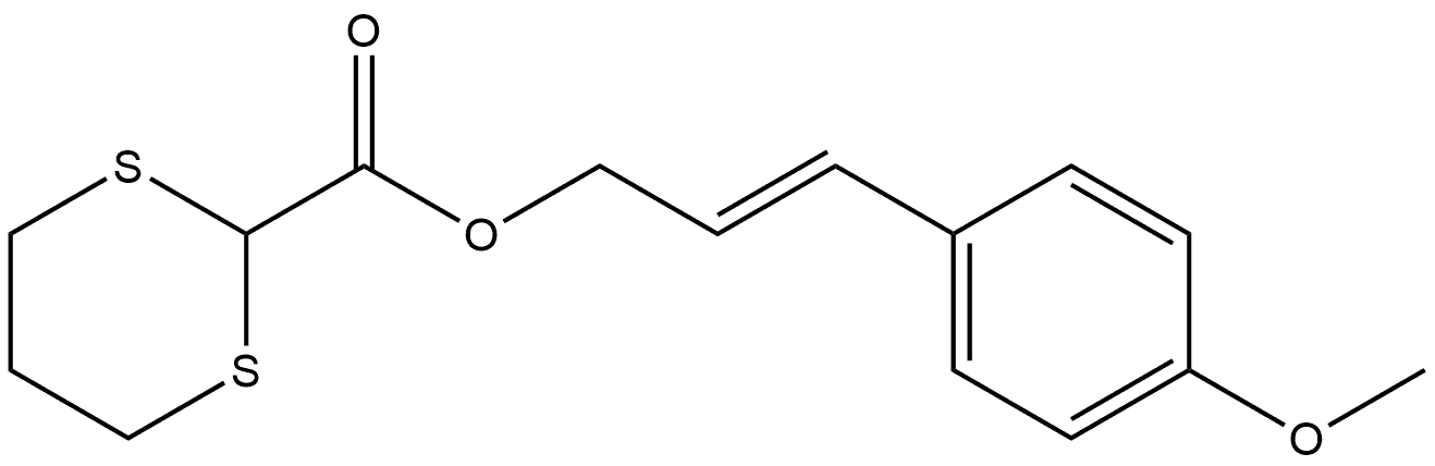 (2E)-3-(4-Methoxy-phenyl)-allyl 1,3-dithiane-2-carboxylate Structure