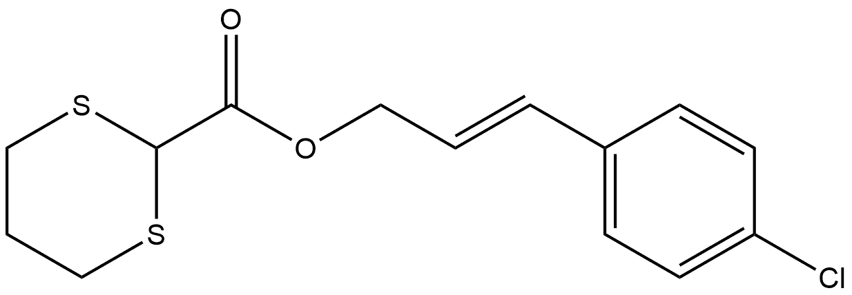 (2E)-3-(4-Chlorophenyl)-allyl 1,3-dithiane-2-carboxylate Structure