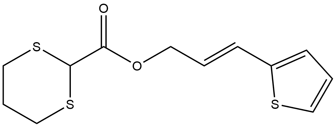 (2E)-3-(thiophen-2-yl)-allyl 1,3-dithiane-2-carboxylate Structure