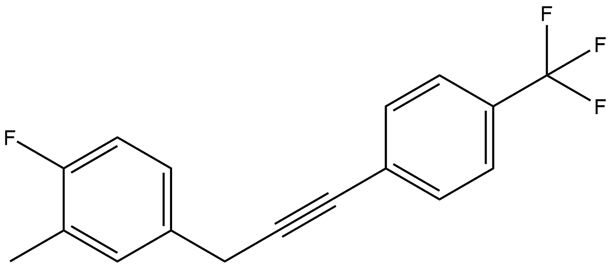 1-Fluoro-2-methyl-4-[3-[4-(trifluoromethyl)phenyl]-2-propyn-1-yl]benzene Structure