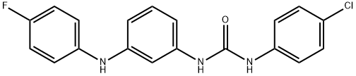 Urea, N-(4-chlorophenyl)-N'-[3-[(4-fluorophenyl)amino]phenyl]- Structure