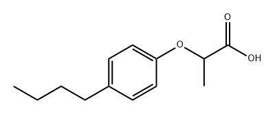 Propanoic acid, 2-(4-butylphenoxy)- Structure