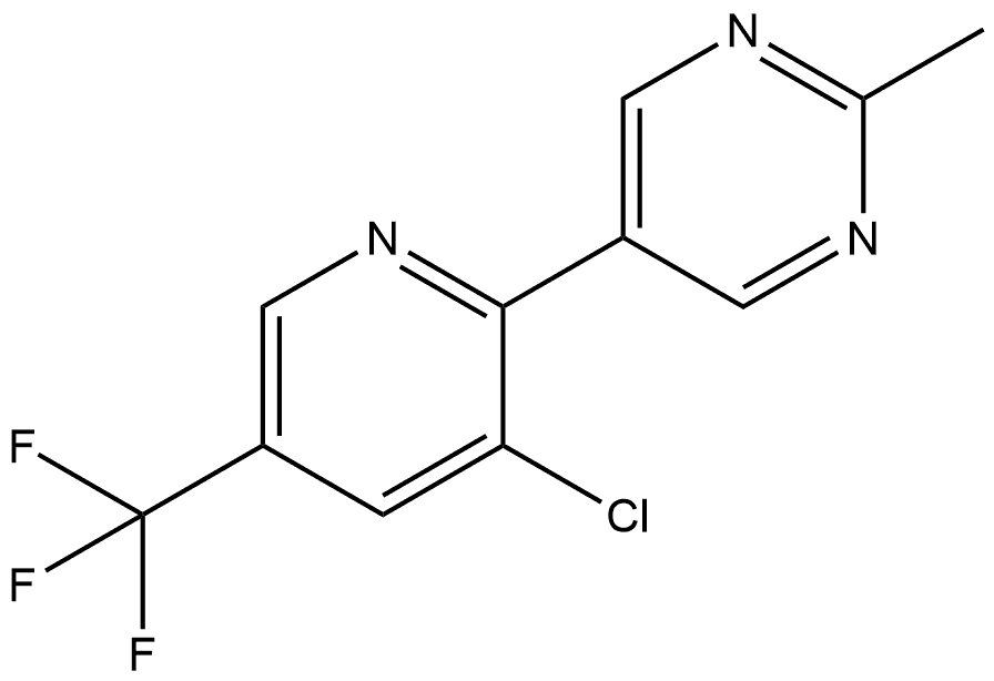 5-[3-Chloro-5-(trifluoromethyl)-2-pyridinyl]-2-methylpyrimidine Structure