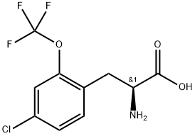 (2S)-2-amino-3-[4-chloro-2-(trifluoromethoxy)phenyl]propanoic acid Structure