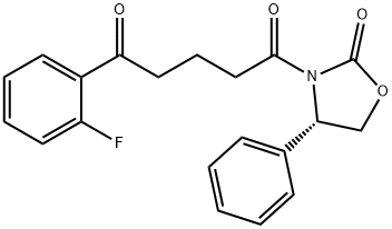 1,5-Pentanedione, 1-(2-fluorophenyl)-5-[(4S)-2-oxo-4-phenyl-3-oxazolidinyl]- 구조식 이미지