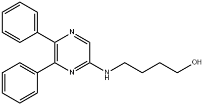 1-Butanol, 4-[(5,6-diphenyl-2-pyrazinyl)amino]- Structure