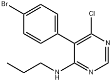 4-Pyrimidinamine, 5-(4-bromophenyl)-6-chloro-N-propyl- Structure