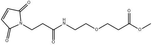 Propanoic acid, 3-[2-[[3-(2,5-dihydro-2,5-dioxo-1H-pyrrol-1-yl)-1-oxopropyl]amino]ethoxy]-, methyl ester Structure