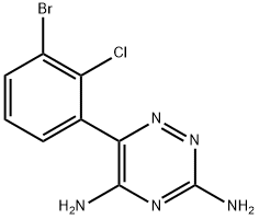 1,2,4-Triazine-3,5-diamine, 6-(3-bromo-2-chlorophenyl)- Structure