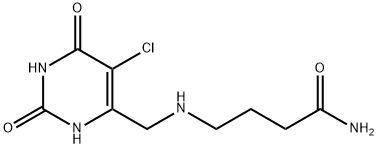 Butanamide, 4-[[(5-chloro-1,2,3,6-tetrahydro-2,6-dioxo-4-pyrimidinyl)methyl]amino]- Structure