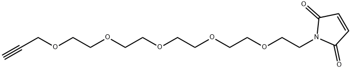 1H-Pyrrole-2,5-dione, 1-(3,6,9,12,15-pentaoxaoctadec-17-yn-1-yl)- Structure