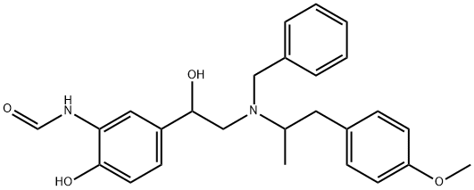 N-[5-[(1RS)-2-[benzyl[(1RS)-2-(4-methoxyphenyl)- 1-methylethyl]amino]-1-hydroxyethyl]-2- hydroxyphenyl]formamide Structure
