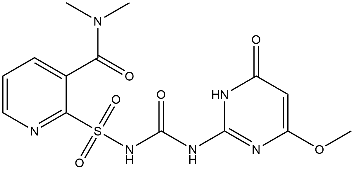 2-[[[[(1,6-Dihydro-4-methoxy-6-oxo-2-pyrimidinyl)amino]carbonyl]amino]sulfonyl]-N,N-dimethyl-3-pyridinecarboxamide Structure