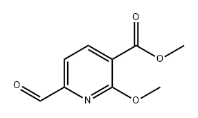 3-Pyridinecarboxylic acid, 6-formyl-2-methoxy-, methyl ester Structure