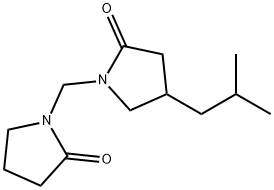 2-Pyrrolidinone, 4-(2-methylpropyl)-1-[(2-oxo-1-pyrrolidinyl)methyl]- Structure