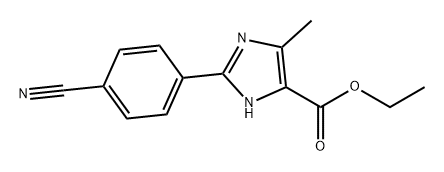 1H-Imidazole-5-carboxylic acid, 2-(4-cyanophenyl)-4-methyl-, ethyl ester Structure