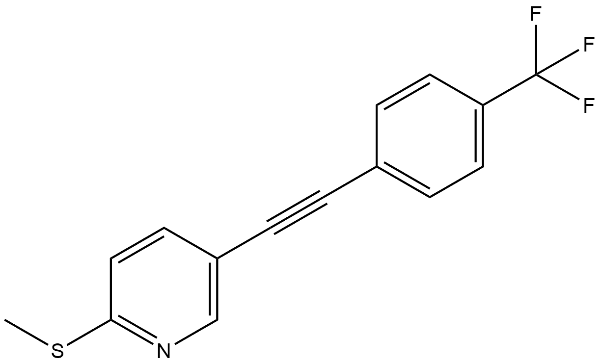 2-(Methylthio)-5-[2-[4-(trifluoromethyl)phenyl]ethynyl]pyridine Structure