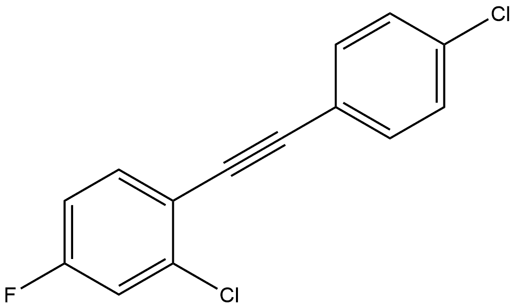 2-Chloro-1-[2-(4-chlorophenyl)ethynyl]-4-fluorobenzene Structure