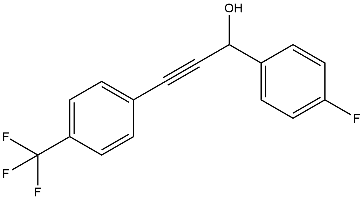 4-Fluoro-α-[2-[4-(trifluoromethyl)phenyl]ethynyl]benzenemethanol Structure