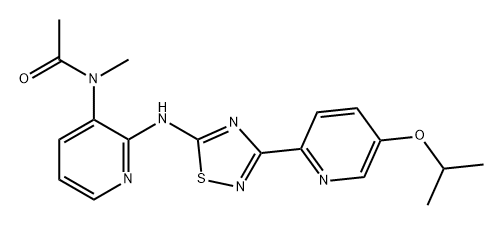 Acetamide, N-methyl-N-[2-[[3-[5-(1-methylethoxy)-2-pyridinyl]-1,2,4-thiadiazol-5-yl]amino]-3-pyridinyl]- Structure