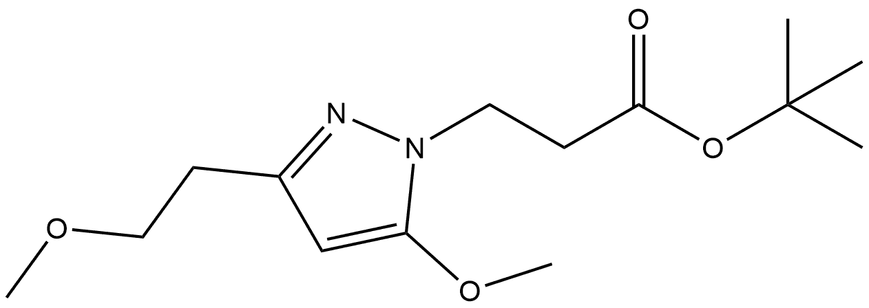 tert-butyl 3-[5-methoxy-3-(2-methoxyethyl)-1H-pyrazol-1-yl]propanoate Structure