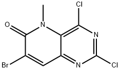 Pyrido[3,2-d]pyrimidin-6(5H)-one, 7-bromo-2,4-dichloro-5-methyl- Structure